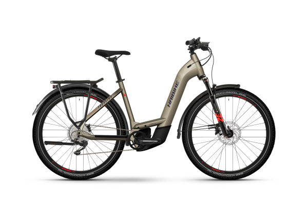 Haibike Trekking 8 Low - RH: S/46 - sand/red/blue glänzend