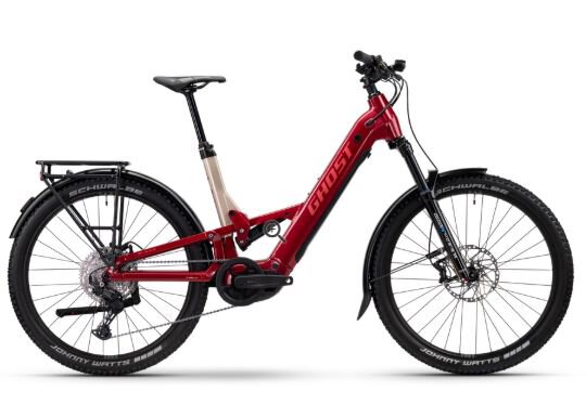 GHOST E-ASX E-ASX Essential Low - 2025 - RH: M, rebel red/coffee pebble - glossy