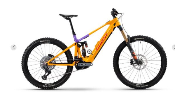 Ghost E-RIOT CF Full Party, RH: L, orange dazzling mango/diva purple - glossy