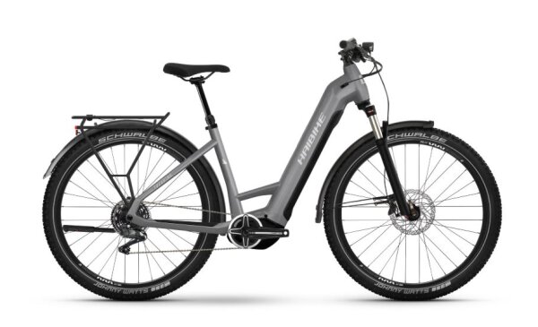 Haibike Trekking 7 Low - RH: M/45, urban grey/white glänzend