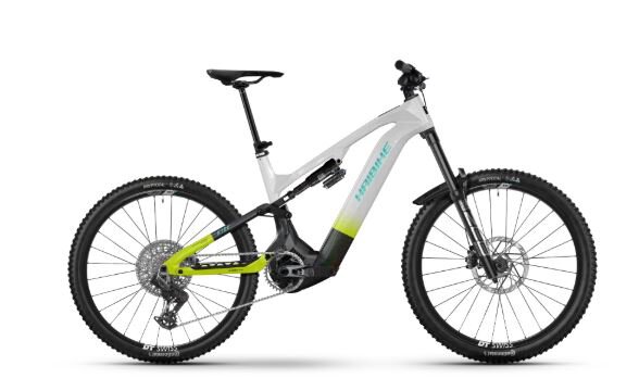 Haibike Hybe CF 11 High - RH: 46 - sparkling white/splatter black/radiant green glänzend